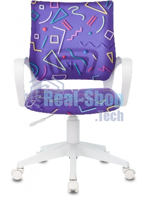 Кресло Бюрократ BuroKIDS 1 W Sticks 08 фиолетовый, ткань, 120 кг