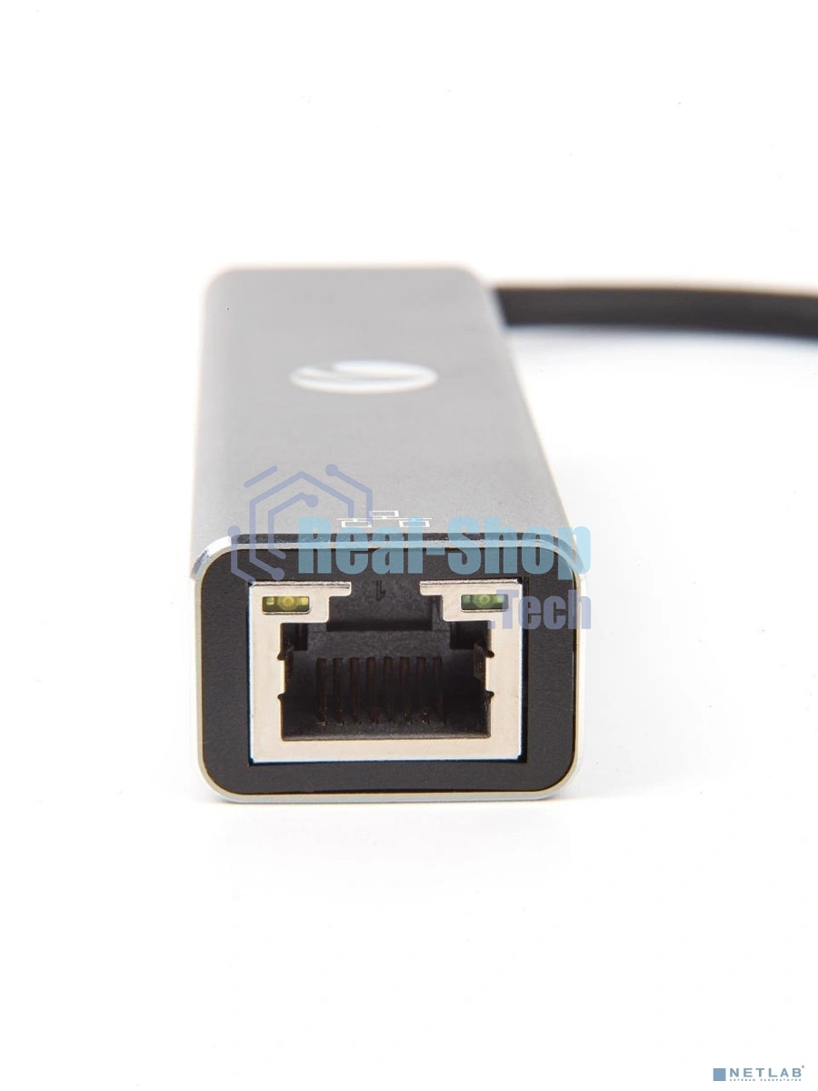USB-концентратор USB 3.1 Type-Cm --> RJ-45+3port USB3.0(f) Aluminum Shell VCOM DH311A