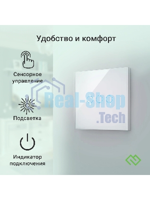 Выключатель умный Digma DiSwitch 3p 3-хкл. универсальный белый (DSW3P)