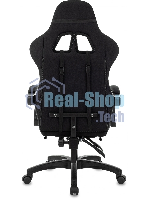 Кресло Zombie Weaver черный, ткань, подголовник, подставка для ног