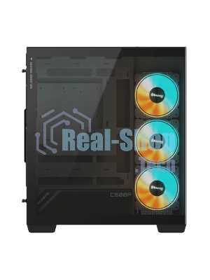 Компьютерный корпус Gigabyte Gb-C500P ST черный без БП ATX 3x120мм 6x140мм 2xUSB 3.0 1xUSB3.1 audio bott PSU