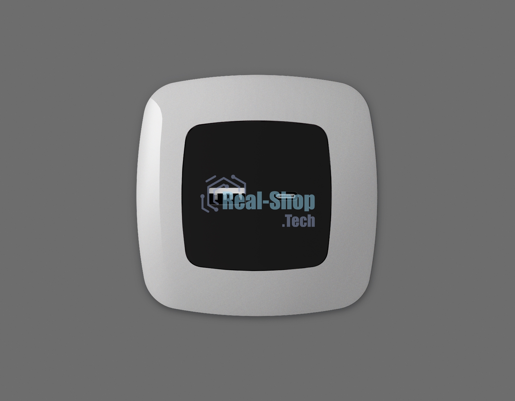 Лицевая панель OMEGA (Черный матовый) для розетки 2USB тип A+C QUANT OP8110