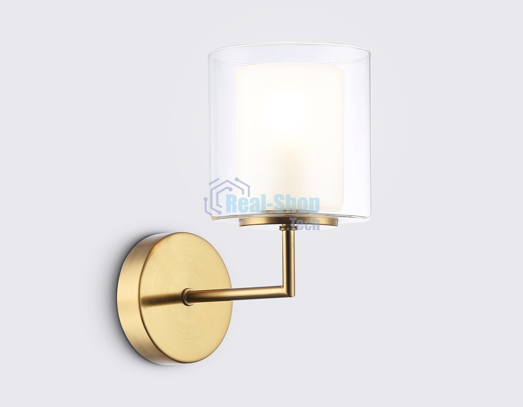 Настенный светильник Ambrella light LH56015 BS/FR латунь/белый матовый E14 max 40W 190*120*220