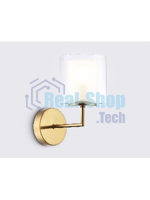 Настенный светильник Ambrella light LH56015 BS/FR латунь/белый матовый E14 max 40W 190*120*220