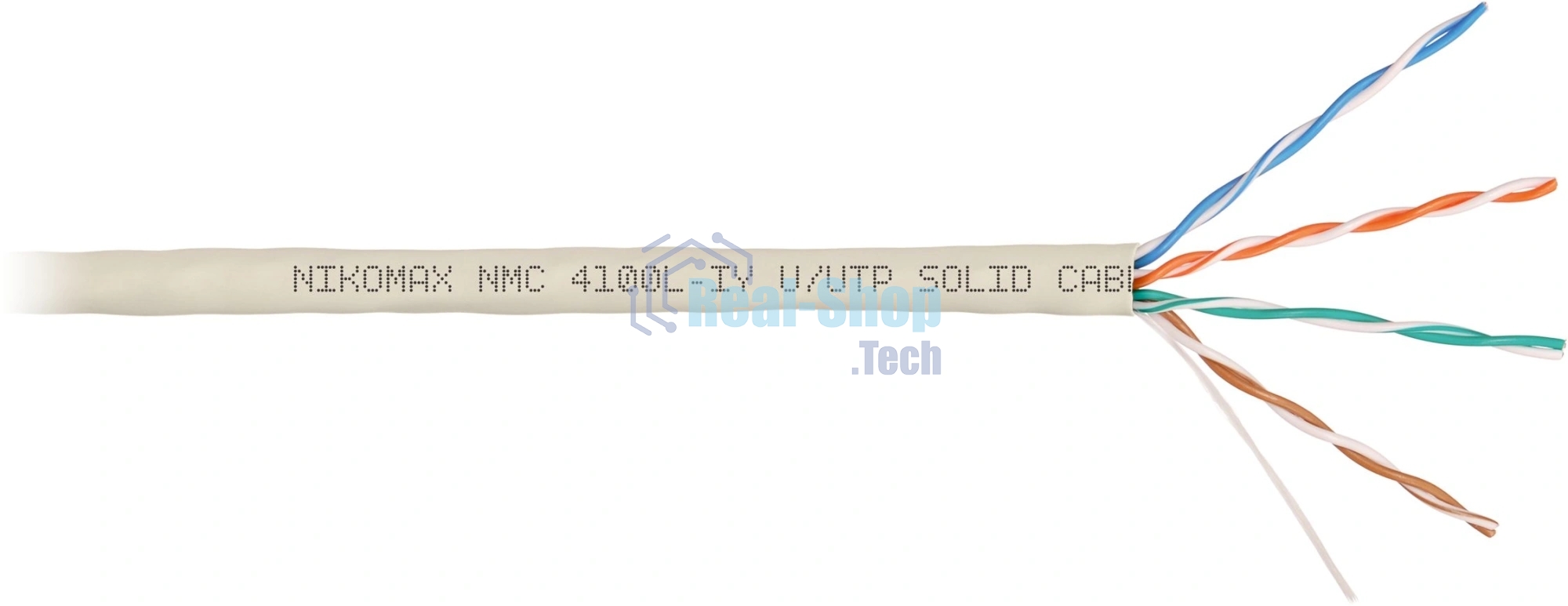 Кабель информационный Nikomax NMC 4100L-IY кат.5E U/UTP 4 пары нг(А)-LSLTx внутренний 305м светло-серый