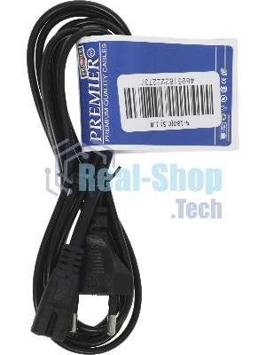 Кабель Premier 5-180 IEC C7 (2-pin) Евровилка 1.8м (5-180(0.5) 1.8) черный (Bulk)