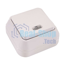 Выключатель 1-кл. Makel ОП 10А IP20 с подсветкой белый