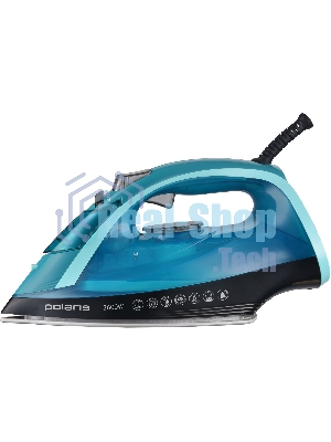 Утюг Polaris PIR2668AK бирюзовый/черный, 2600 Вт, 50 г/мин, 190 г/мин, 350 мл