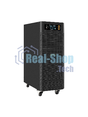 Источник бесперебойного питания On-line ExeGate PowerExpert TL-575-6kVA.240V.LCD.AVR.T.USB.RS232.SNMP 6000VA/6000W, On-Line, PF=1, LCD, клеммы, RS232, USB, SNMP-slot, встроенные батареи 12V 7.2Ah -20шт, возможность подключения до 4 внешних батарейных блоков 240В, Tower, металлический корпус на колесиках, черный