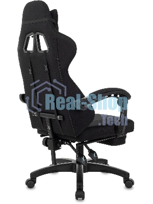 Кресло Zombie Weaver черный, ткань, подголовник, подставка для ног