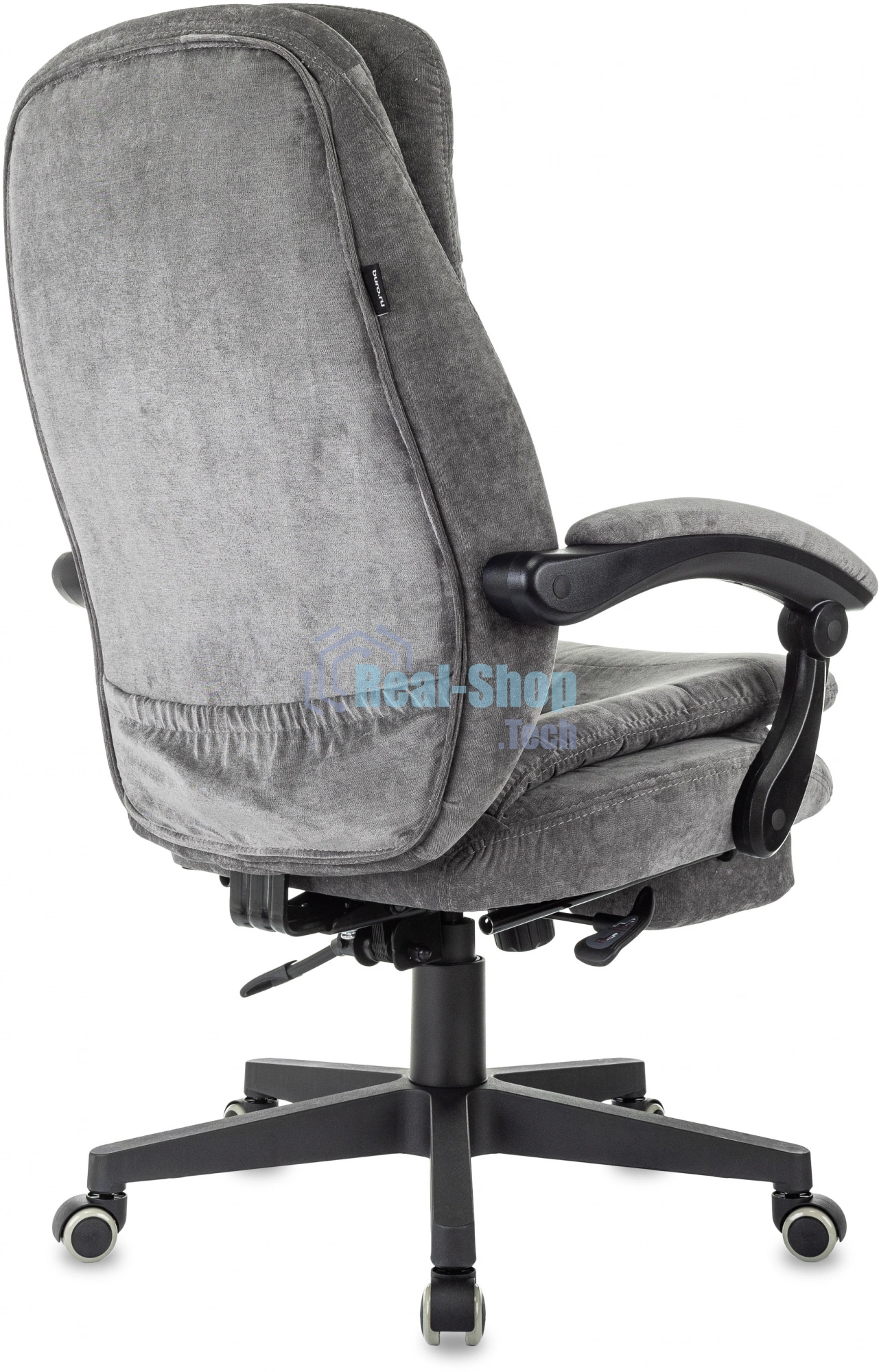 Кресло руководителя Бюрократ T-9950MSG-F Fabric серый Light-19, крестов. пластик, подст. для ног