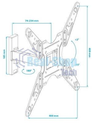 Кронштейн KROMAX OPTIMA-413 черный 20