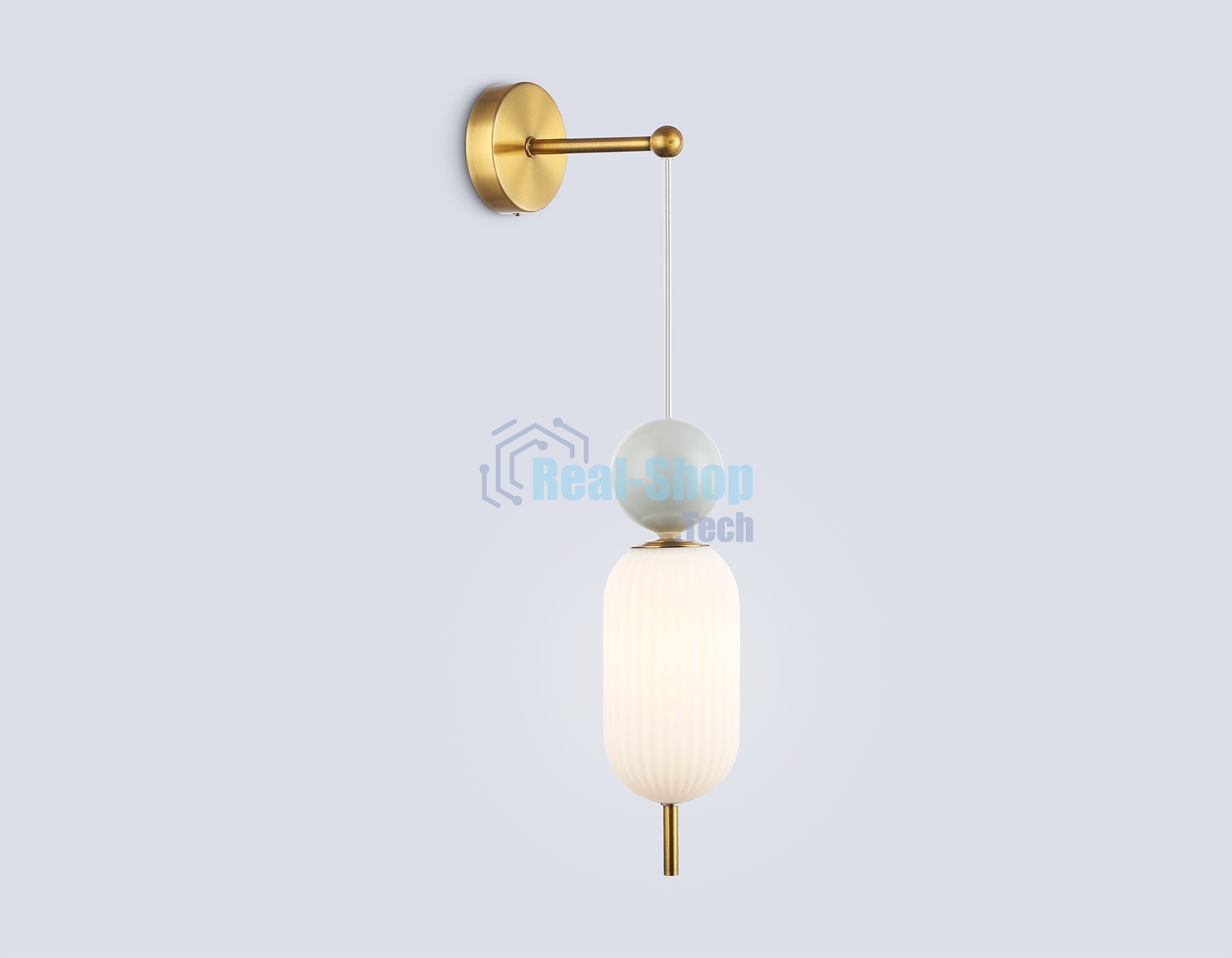 Настенный светильник Ambrella light LH53108 BS/GR/FR латунь/серый/белый матовый G9 max 28W 100*200*570