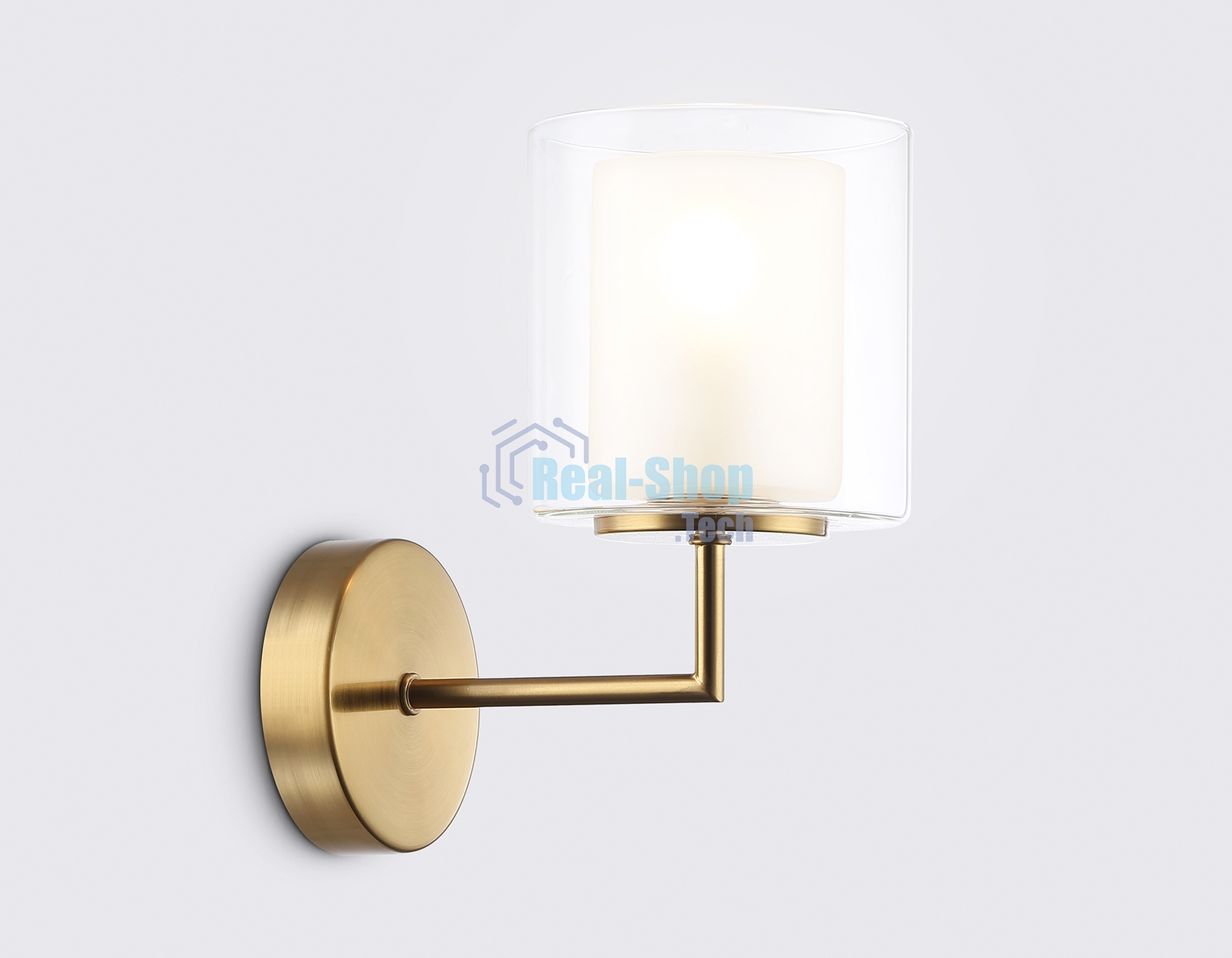 Настенный светильник Ambrella light LH56015 BS/FR латунь/белый матовый E14 max 40W 190*120*220