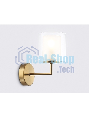 Настенный светильник Ambrella light LH56015 BS/FR латунь/белый матовый E14 max 40W 190*120*220