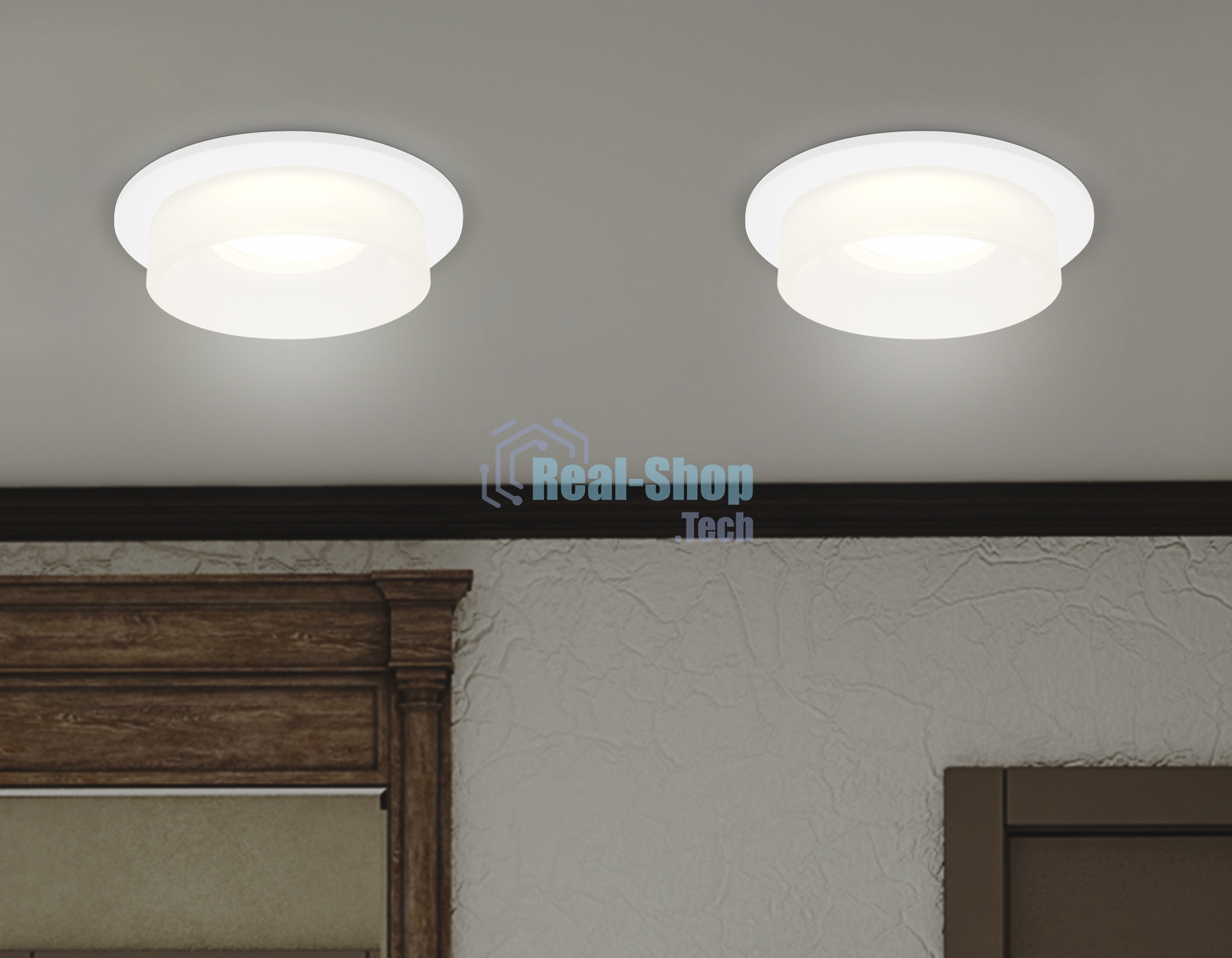 Светильник Ambrella light TN1311 SWH/FR белый песок/белый матовый GU5.3 D98*45