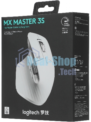 Мышь беспроводная Logitech MX Master 3s светло-серый, 8000 dpi, радиоканал, Bluetooth, USB, кнопки - 7