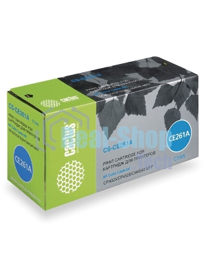 Картридж лазерный Cactus CS-CE261A голубой (11000 стр.) для принтеров HP Сolor LaserJet CP4025/CP4525/CM4540