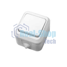 Выключатель 1-кл. Makel ОП 10А IP44 п/герм. бел