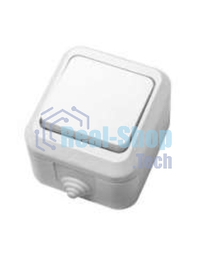 Выключатель 1-кл. Makel ОП 10А IP44 п/герм. бел