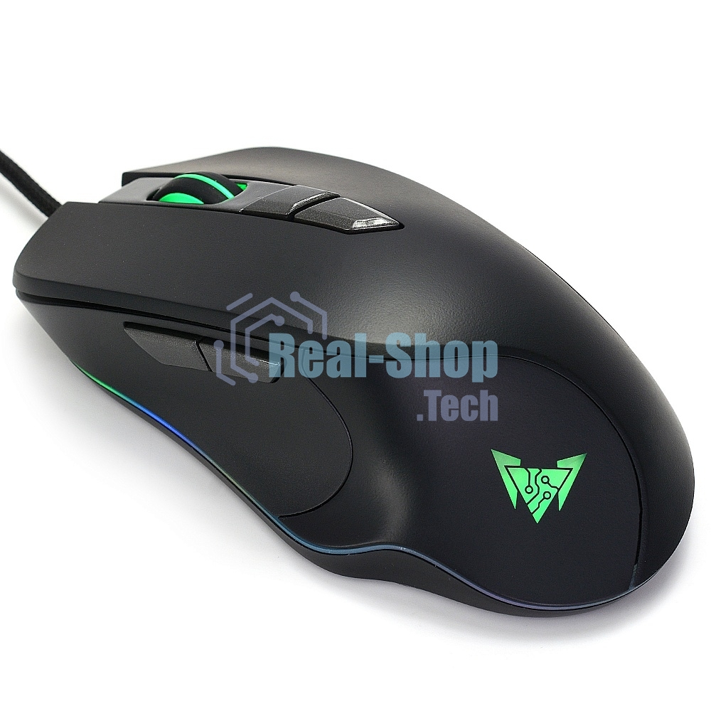 Мышь проводная Crown CMGM-903 черный, 7000 dpi, USB, кнопки - 7