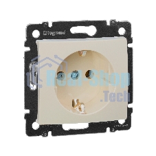 Розетка электрическая Valena с заземлением 2К+З/сл.кость (слоновая кость) Legrand 774320