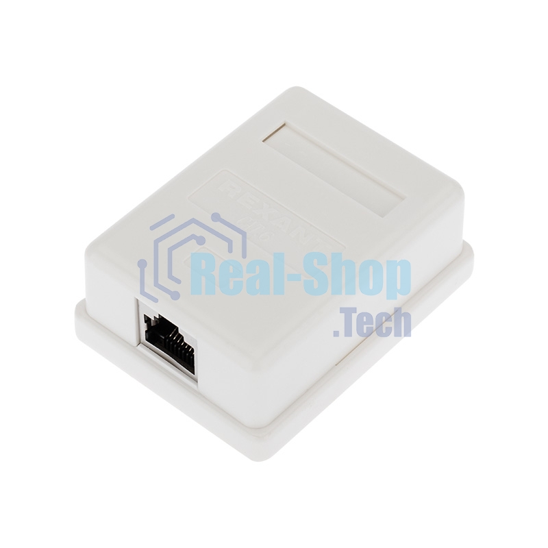 Рoзетка компьютерная внешняя Rexant 1-порт RJ-45 (8P8C), FTP экранированная, категория 6