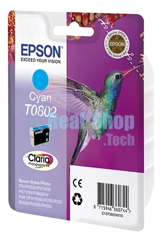 Картридж струйный Epson C13T08024011 голубой для Epson St PhP50/PX660/PX720WD (330 стр.)