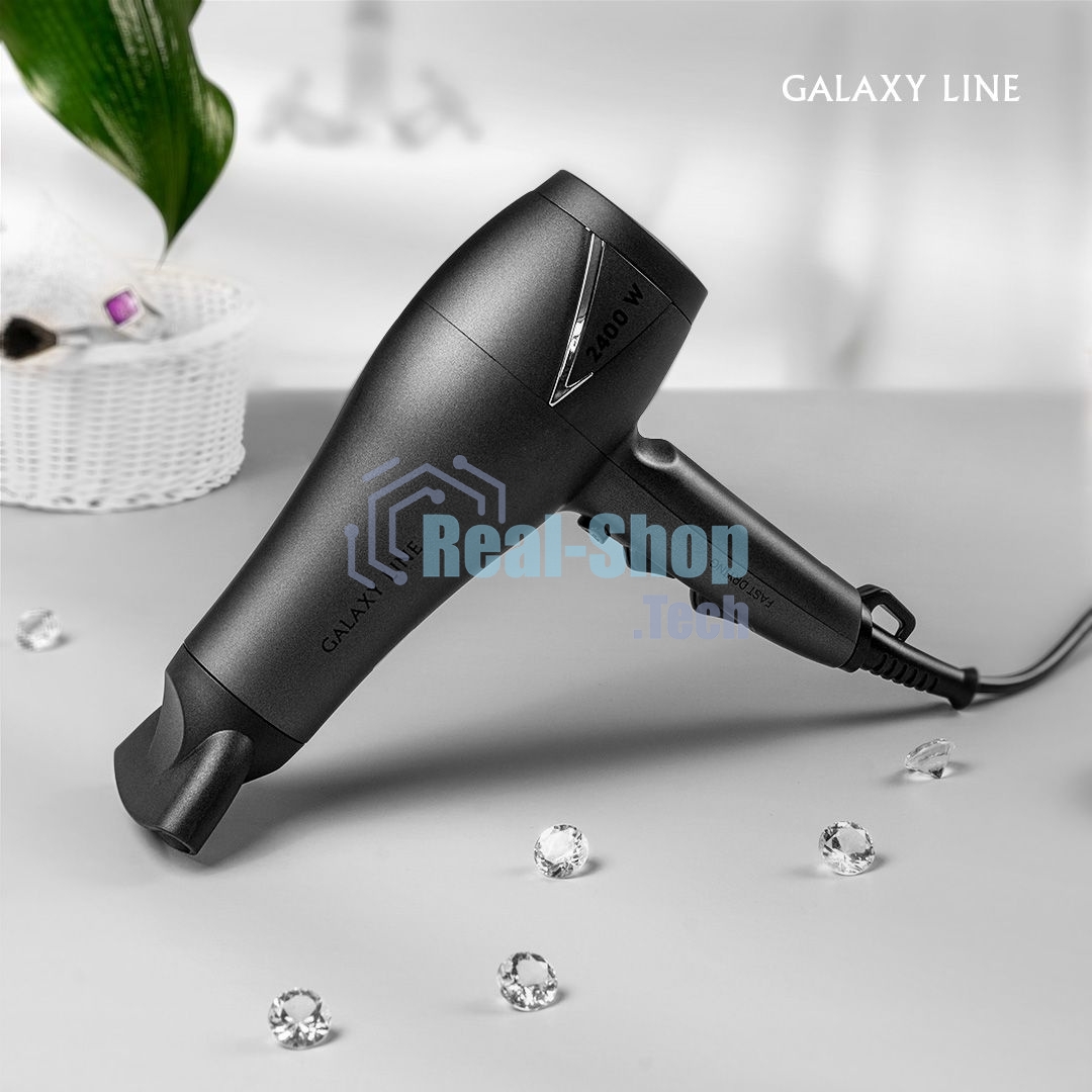Фен для волос Galaxy Line GL 4341, коричневый, 2400Вт, 2 скорости потока воздуха, 3 температурных режима, функция 