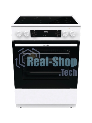 Плита электрическая Gorenje GEC6C40WD белый, конфорок 4 электрических, духовка 71 л, 60 см x 85 см x 60 см