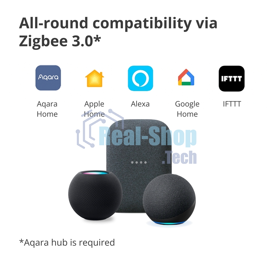 Выключатель умный Aqara Smart wall switch H1 ((with neutral, single rocker) WS-EUK03