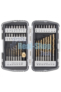 Набор бит Matrix и сверл магнитный адаптер crv в пласт. боксе 40шт.