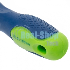 Отвертка, SL6,0 х 100 мм, CrV, двухкомпонентная рукоятка Сибртех