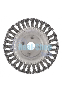 Щетка для УШМ Сибртех 150 мм, посадка 22,2 мм, Плоская, крученая проволока 0,5 мм