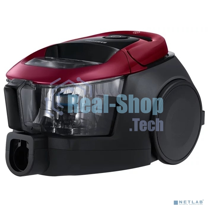 Пылесос Samsung VC18M31A0HP бордовый/черный, 380/1800 Вт, уборка сухая, пылесборник контейнер 2 л