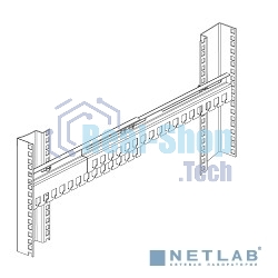Органайзер кабельный горизонтальный раздвижной 450-1000 мм
