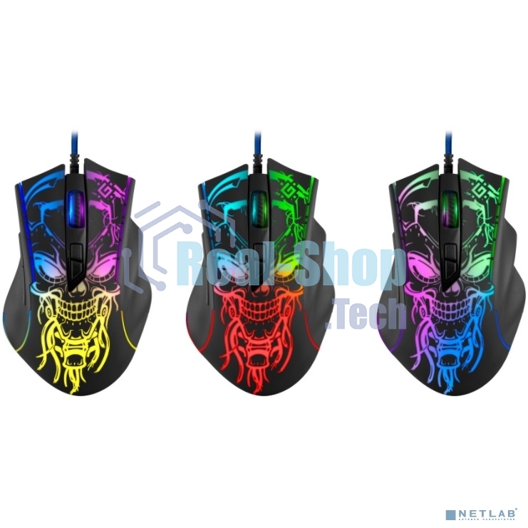 Мышь проводная Defender Bulletstorm GM-928 черный, 7200 dpi, USB, кнопки - 7