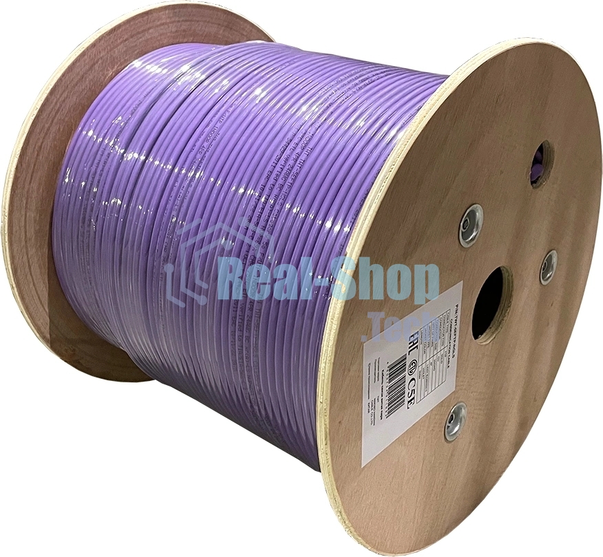 Кабель информационный Lanmaster TWT-5EFTP-NGLS cat.5e FTP 4 пары 24AWG нг(А)-LS внутренний 305м фиолетовый