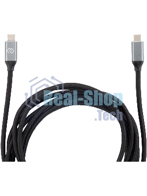Кабель Digma D-Type-C-USB3.2-3m D-TYPE-C-USB3.2-100W-4K-3M 3м черный