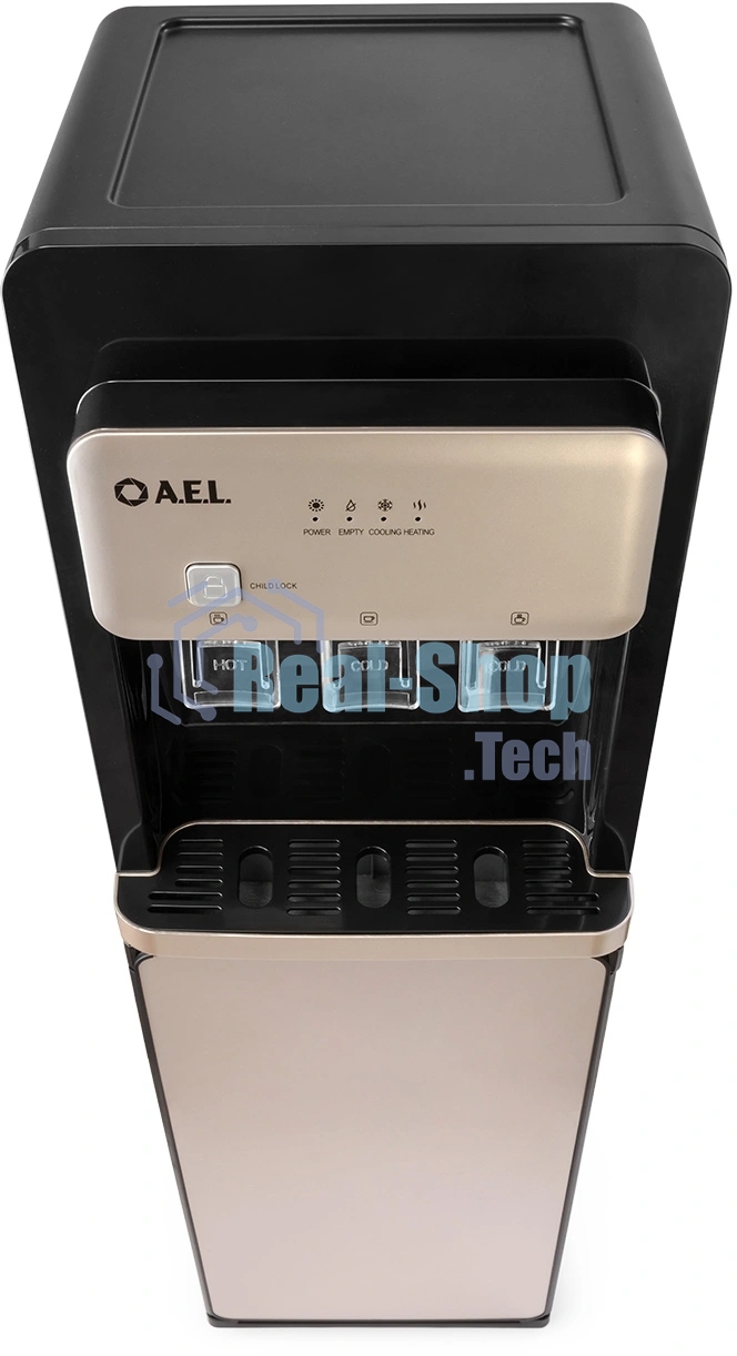 Кулер для воды AEL LD-AEL-806a, нижняя загрузка, нагрев 95 °С, охлаждение 10 °С, черный/золотистый
