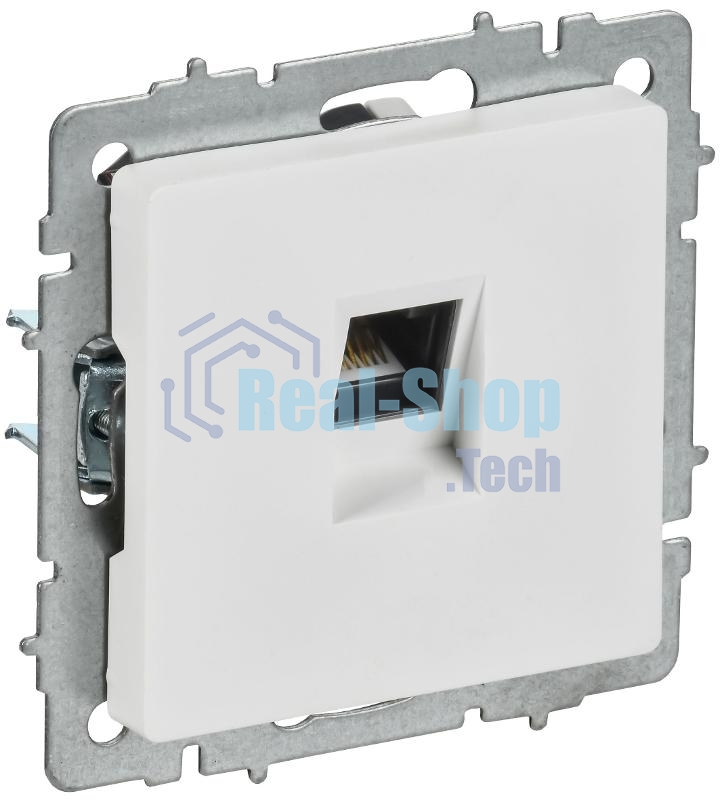 Розетка компьютерная IEK BR-K10-2-K91 СП BRITE РК11-БрАБ RJ45 кат.6 механизм арктич. бел.