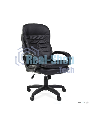 Кресло Chairman 795 LT черный, экокожа, 120 кг, механизм качания