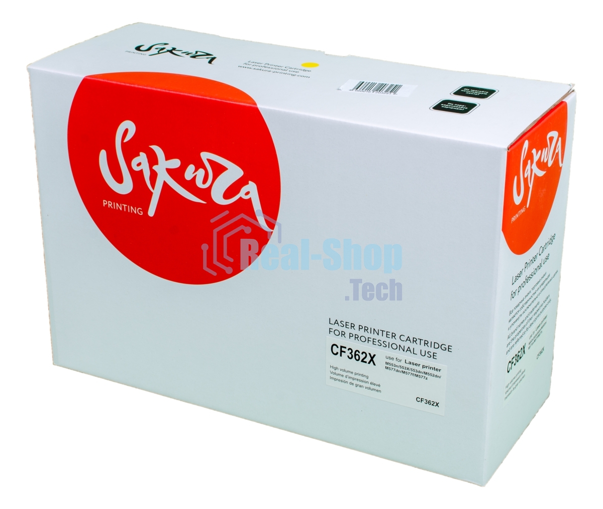 Картридж лазерный Sakura CF362X для HP Color LaserJet Enterprise M553n/553X/553dn HP Color LaserJet Enterprise M552dn, желтый, 9500 к.