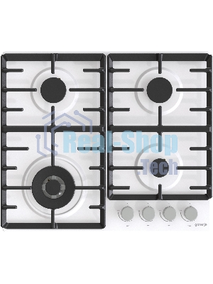 Газовая варочная панель Gorenje GT642AXW, 4 конфорки, закаленное стекло, белый
