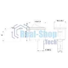 Выключатель клавишный Rexant 250V 3А (2с) ON-OFF черный Micro