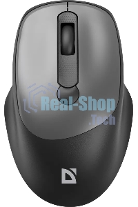 Мышь беспроводная Defender Feam MM-296 черный, 1600 dpi, радиоканал, USB, кнопки - 4
