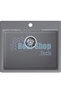 Мойка GRANFEST URBAN 658 1-чаша 580x490мм, монтаж: врезной, материал: кварц, темно-серый