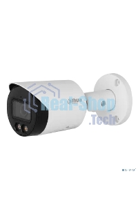 Уличная цилиндрическая IP-видеокамера Dahua DH-IPC-HFW2249SP-S-LED-0280B Full-color с ИИ 2Мп, 1/2.8” CMOS, объектив 2.8мм, видеоаналитика, LED до 30м, IP67, корпус: металл