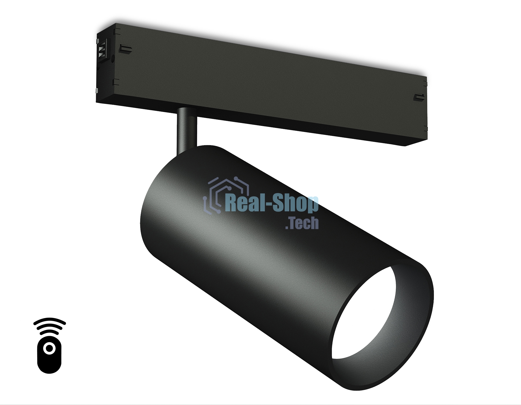Управляемый светодиодный светильник для шинопровода Magnetic Ambrella light GL1232 BK черный IP20 24W 3000K-6400K 220V 36° D65*140 (Без ПДУ)