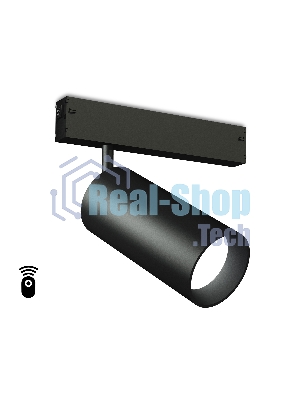 Управляемый светодиодный светильник для шинопровода Magnetic Ambrella light GL1232 BK черный IP20 24W 3000K-6400K 220V 36° D65*140 (Без ПДУ)